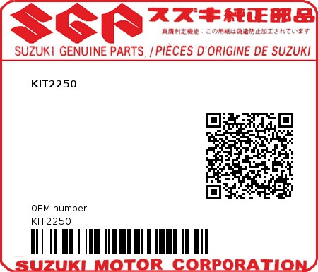 Product image: Suzuki - KIT2250 - KIT2250  0