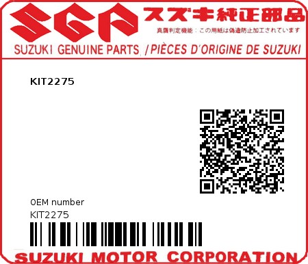 Product image: Suzuki - KIT2275 - KIT2275  0
