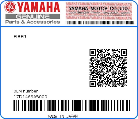 Product image: Yamaha - 17D1469A5000 - FIBER 