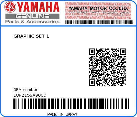 Product image: Yamaha - 18P2159A9000 - GRAPHIC SET 1  0