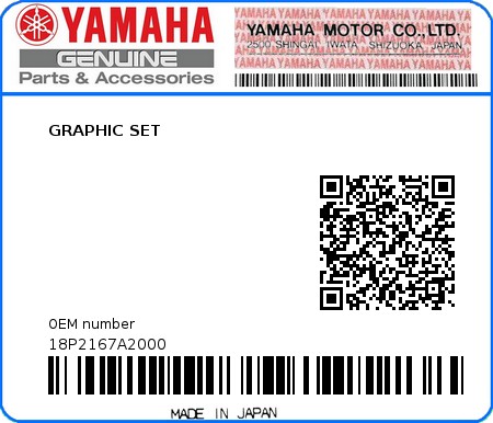 Product image: Yamaha - 18P2167A2000 - GRAPHIC SET  0