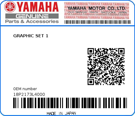 Product image: Yamaha - 18P2173L4000 - GRAPHIC SET 1  0