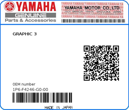 Product image: Yamaha - 1P6-F4246-G0-00 - GRAPHIC 3 