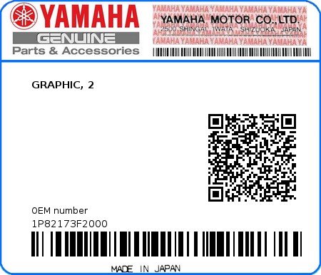 Product image: Yamaha - 1P82173F2000 - GRAPHIC, 2  0