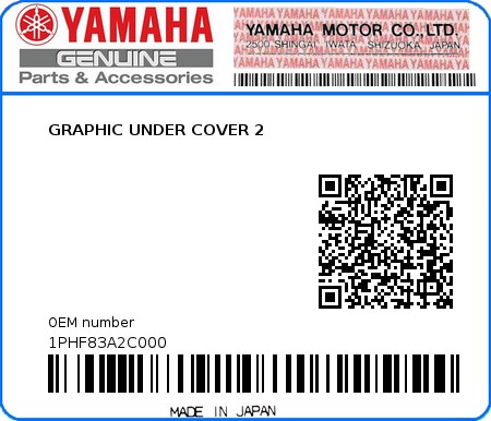 Product image: Yamaha - 1PHF83A2C000 - GRAPHIC UNDER COVER 2 