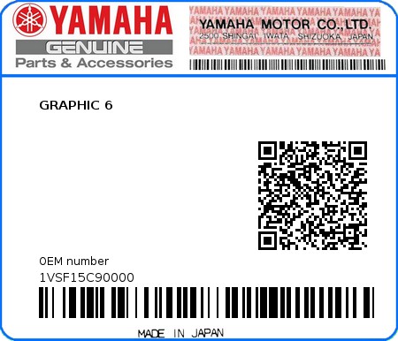 Product image: Yamaha - 1VSF15C90000 - GRAPHIC 6  0