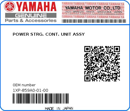 Product image: Yamaha - 1XP-859A0-01-00 - POWER STRG. CONT. UNIT ASSY 