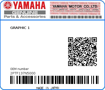 Product image: Yamaha - 2PTF137N5000 - GRAPHIC 1 