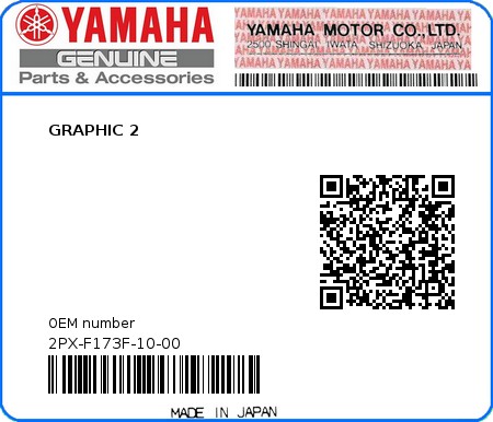 Product image: Yamaha - 2PX-F173F-10-00 - GRAPHIC 2 