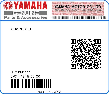 Product image: Yamaha - 2PX-F4246-00-00 - GRAPHIC 3 