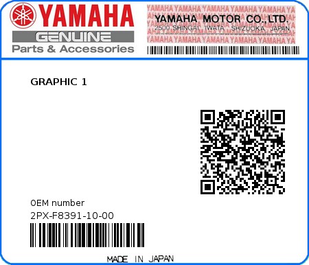 Product image: Yamaha - 2PX-F8391-10-00 - GRAPHIC 1 