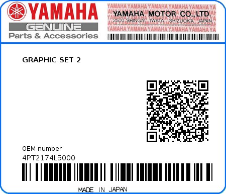 Product image: Yamaha - 4PT2174L5000 - GRAPHIC SET 2 