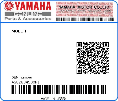 Product image: Yamaha - 4S82834500P1 - MOLE 1 