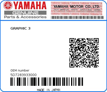 Product image: Yamaha - 5D7283933000 - GRAPHIC 3  0