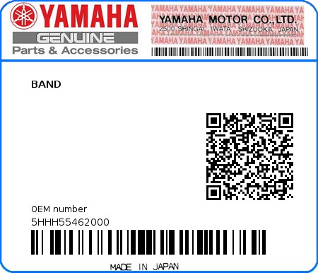Product image: Yamaha - 5HHH55462000 - BAND  0