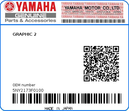 Product image: Yamaha - 5NY2173F0100 - GRAPHIC 2  