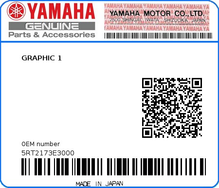 Product image: Yamaha - 5RT2173E3000 - GRAPHIC 1 