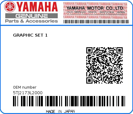 Product image: Yamaha - 5TJ2173L2000 - GRAPHIC SET 1  0