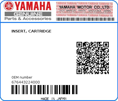 Product image: Yamaha - 676443224000 - INSERT, CARTRIDGE  0