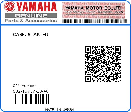 Product image: Yamaha - 682-15717-19-40 - CASE, STARTER  0