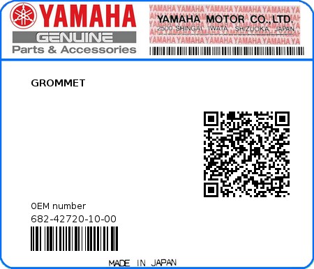 Product image: Yamaha - 682-42720-10-00 - GROMMET 