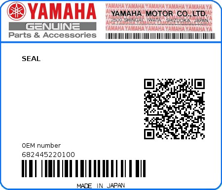 Product image: Yamaha - 682445220100 - SEAL 