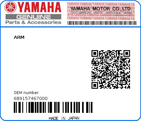 Product image: Yamaha - 689157467000 - ARM  0