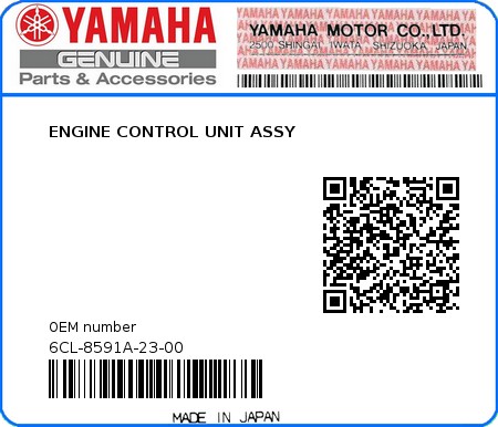 Product image: Yamaha - 6CL-8591A-23-00 - ENGINE CONTROL UNIT ASSY  0