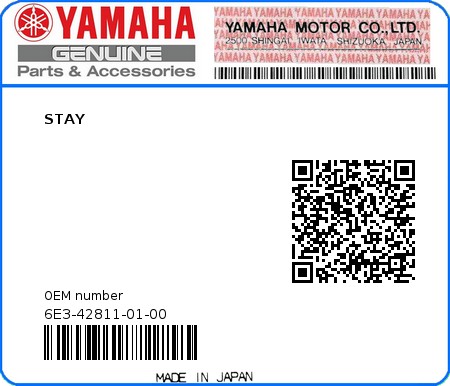 Product image: Yamaha - 6E3-42811-01-00 - STAY  0