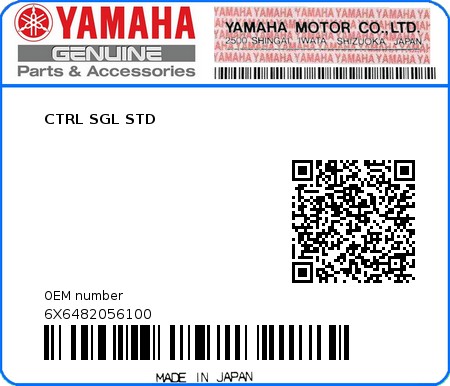 Product image: Yamaha - 6X6482056100 - CTRL SGL STD 