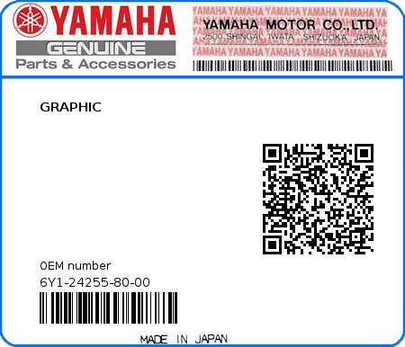 Product image: Yamaha - 6Y1-24255-80-00 - GRAPHIC 