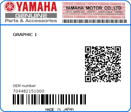 Product image: Yamaha - 704482151000 - GRAPHIC 1 