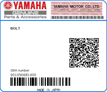 Product image: Yamaha - 901090681400 - BOLT  0