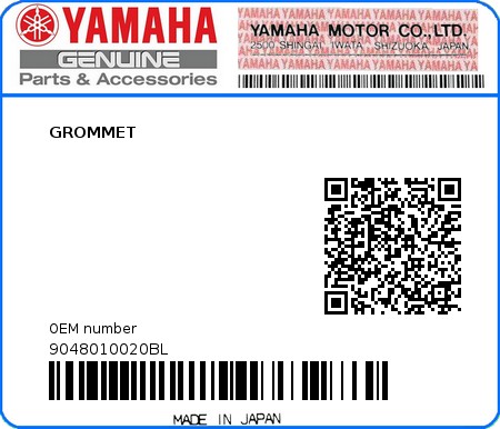 Product image: Yamaha - 9048010020BL - GROMMET  0