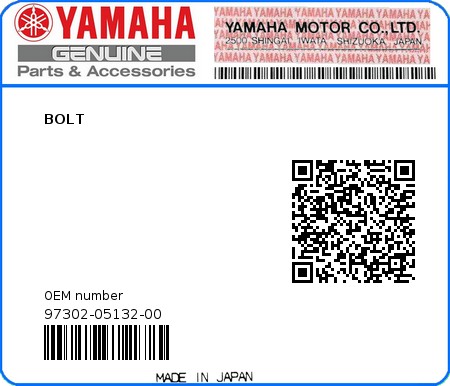 Product image: Yamaha - 97302-05132-00 - BOLT  0