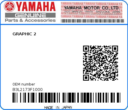 Product image: Yamaha - B3L2173F1000 - GRAPHIC 2 