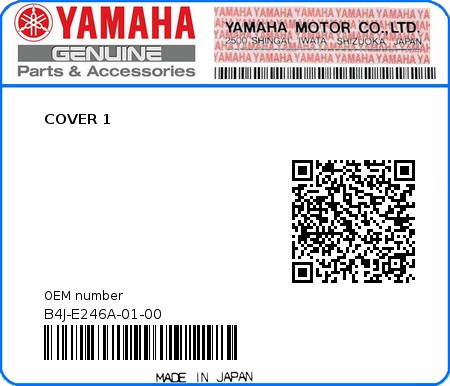 Product image: Yamaha - B4J-E246A-01-00 - COVER 1 