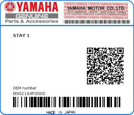 Product image: Yamaha - B902164F0000 - STAY 1 