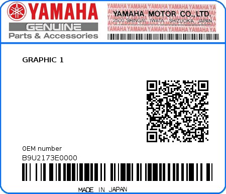 Product image: Yamaha - B9U2173E0000 - GRAPHIC 1 