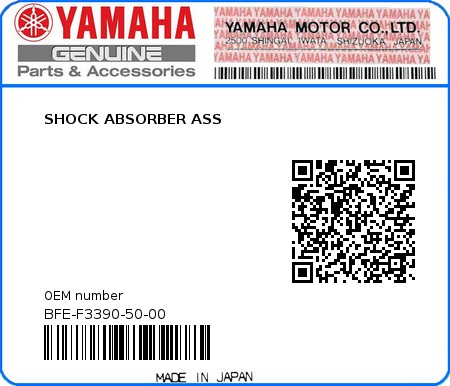 Product image: Yamaha - BFE-F3390-50-00 - SHOCK ABSORBER ASS 