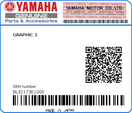 Product image: Yamaha - BL32173E1000 - GRAPHIC 1 