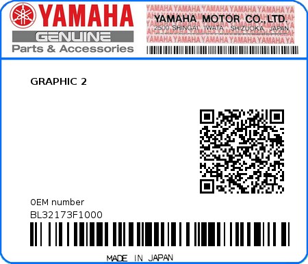 Product image: Yamaha - BL32173F1000 - GRAPHIC 2 