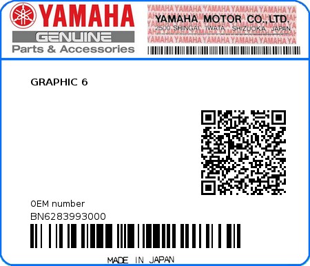 Product image: Yamaha - BN6283993000 - GRAPHIC 6 