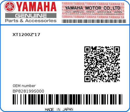 Product image: Yamaha - BP828199S000 - XT1200Z'17  0