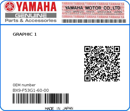 Product image: Yamaha - BX9-F53G1-60-00 - GRAPHIC 1 