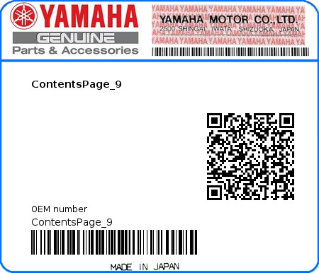 Product image: Yamaha - ContentsPage_9 - ContentsPage_9 