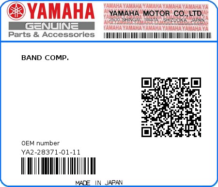 Product image: Yamaha - YA2-28371-01-11 - BAND COMP. 