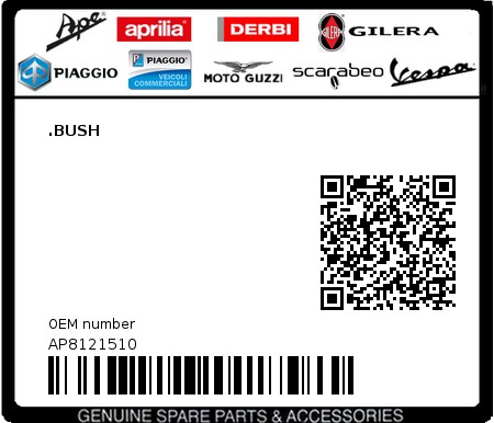 Product image: Moto Guzzi - AP8121510 - .BUSH  0