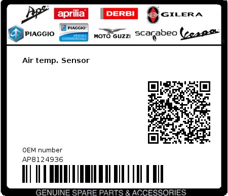 Product image: Moto Guzzi - AP8124936 - Air temp. Sensor 