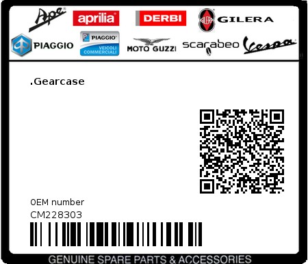 Product image: Moto Guzzi - CM228303 - .Gearcase  0